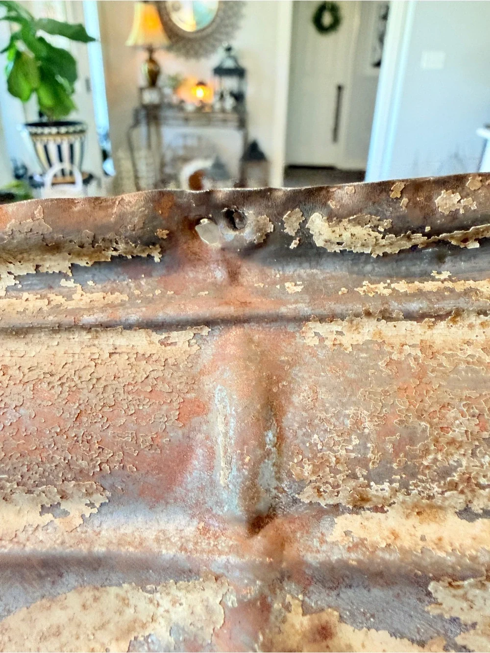 Antique Pressed Tin Ceiling Cove - Salvaged Architectural Panel